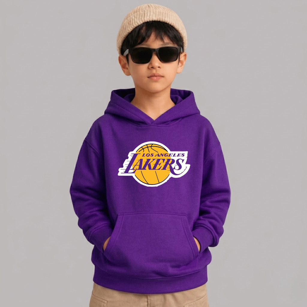 Moletom Blusa De Frio L A K E R S Infantil Los Angeles Basquete Americano Casaco Blusão