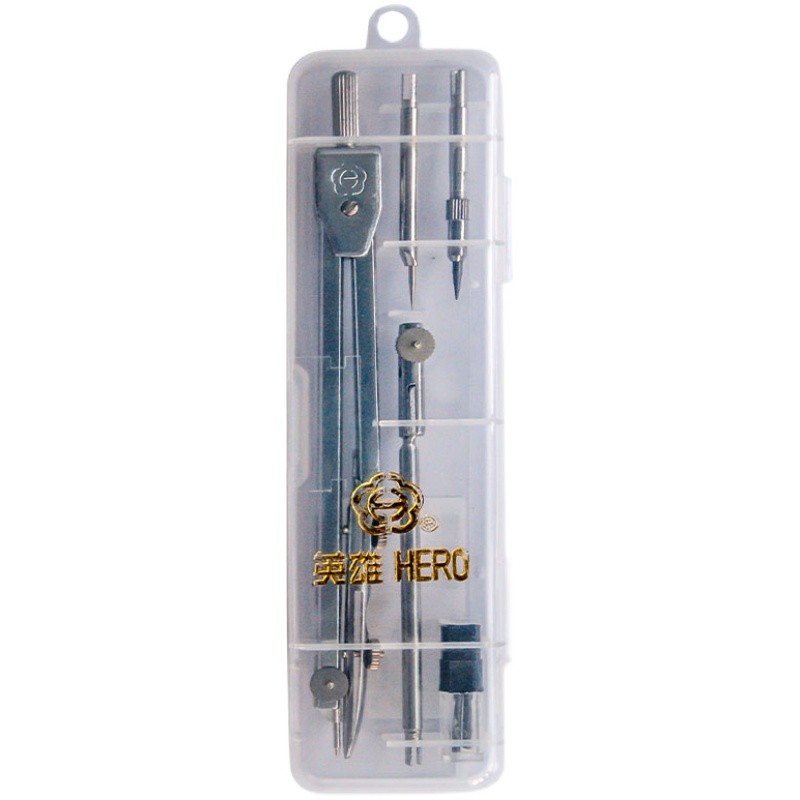 Hero marca cinco peças grande bússola H4006T conjunto de bússola de Metal ferramenta de desenho mecânico com caneta de l