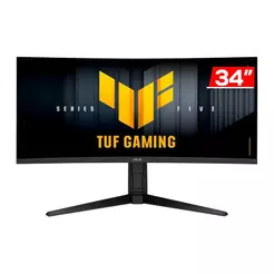Monitor Gamer Asus TUF Gaming, 34 Pol, VA Curvo WQHD 1ms, 250Hz FreeSync Premium HDMI/DP, VG34WQML5A