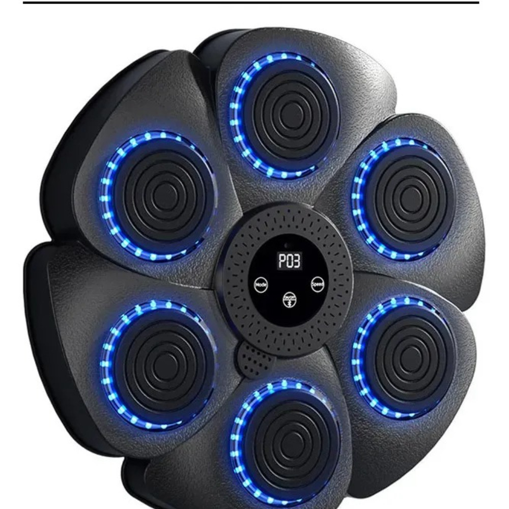 Máquina De Boxe Musical Bluetooth E Cabo Led + Contagem Com Luvas