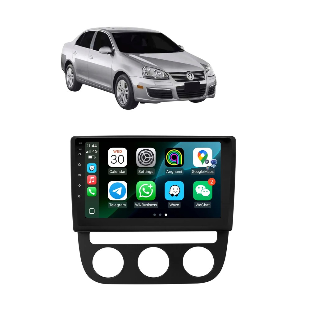 Kit Multimídia Jetta 2006 07 08 09 2010 9 Pol Android Carplay 2/32GB - Roadstar 915BR