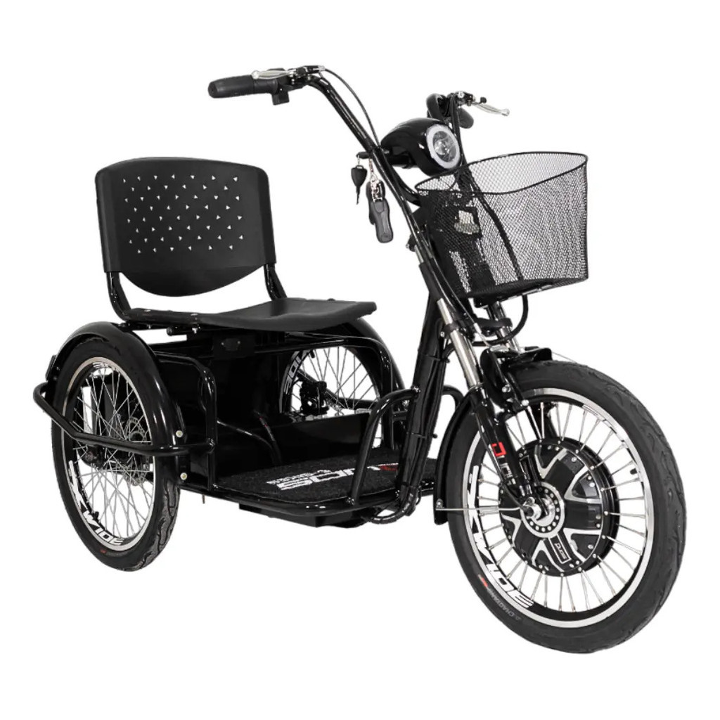 60% Triciclo Elétrico Duos Co Ortável Motor 800w L
