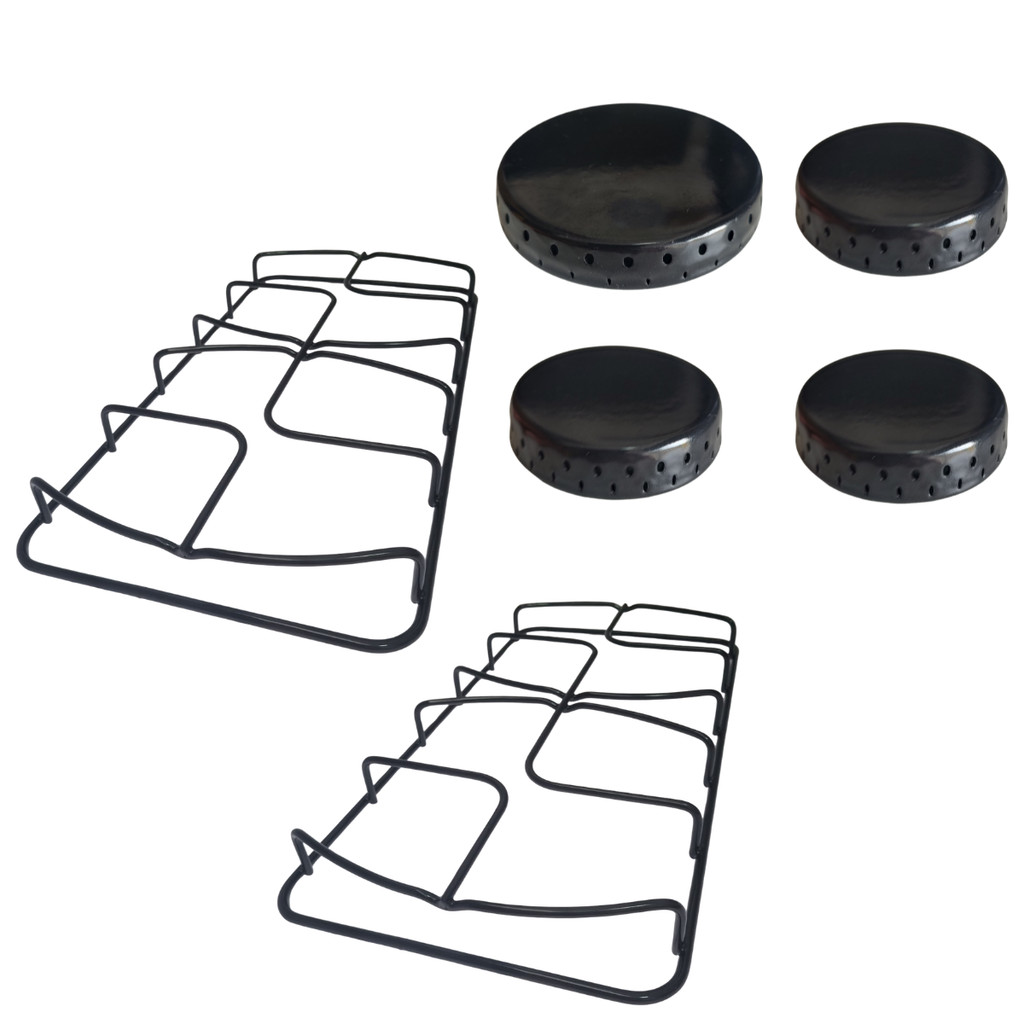 Kit 4 Espalhadores + 2 Grelhas Fogao Chef 52sm Eletrolux