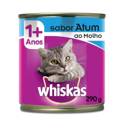 Ração Úmida Whiskas Lata Atum ao Molho para Gatos Adultos 290g