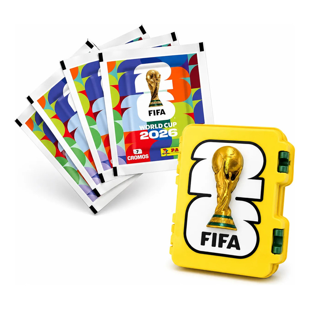 Kit 35 Figurinhas Copa Do Mundo 2026 + Porta Figurinhas