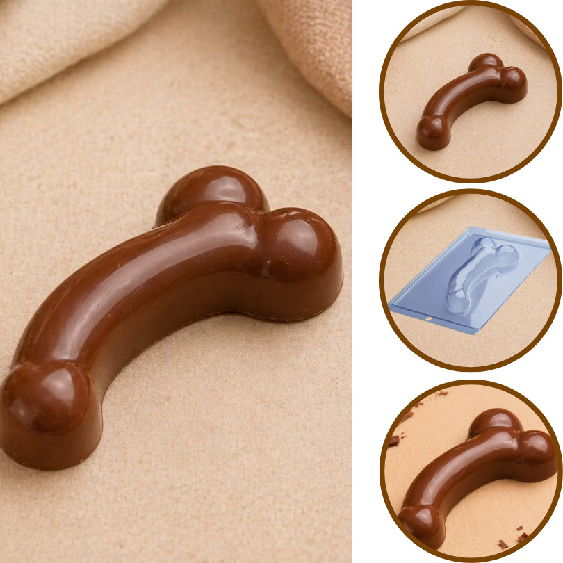 Forma Simples Pênis Curvo P-E-N-I-S (CHOCO)