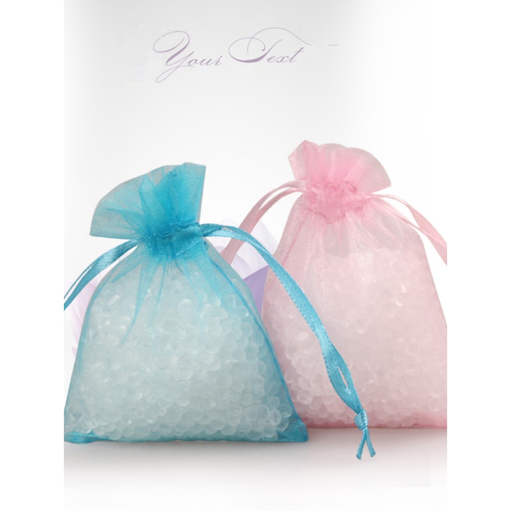 Saco de Organza elegante saco de fio vazio saco de doces de casamento saco de flores secas saco de baunilha saco de arma