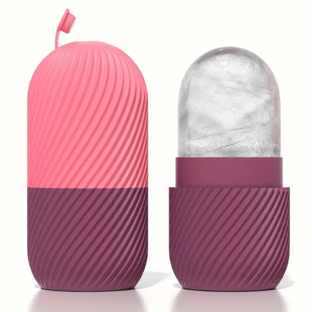 Massageador Facial de Gelo em Silicone Rolo Calmante para Cuidados Diários com a Pele e Skincare