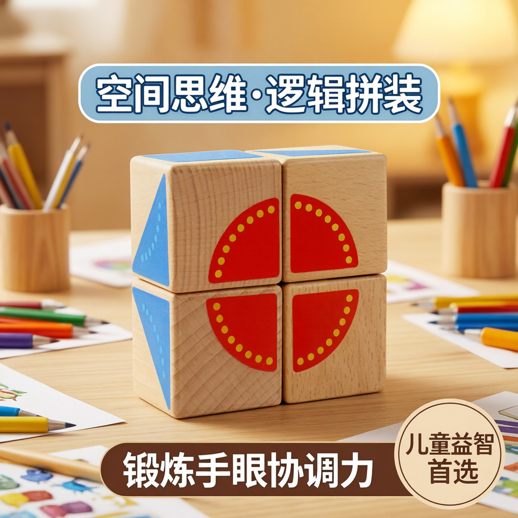 Cubo de madeira cubo blocos de construção quebra-cabeça intelectual jogo de tabuleiro das crianças espaço pensando lógic