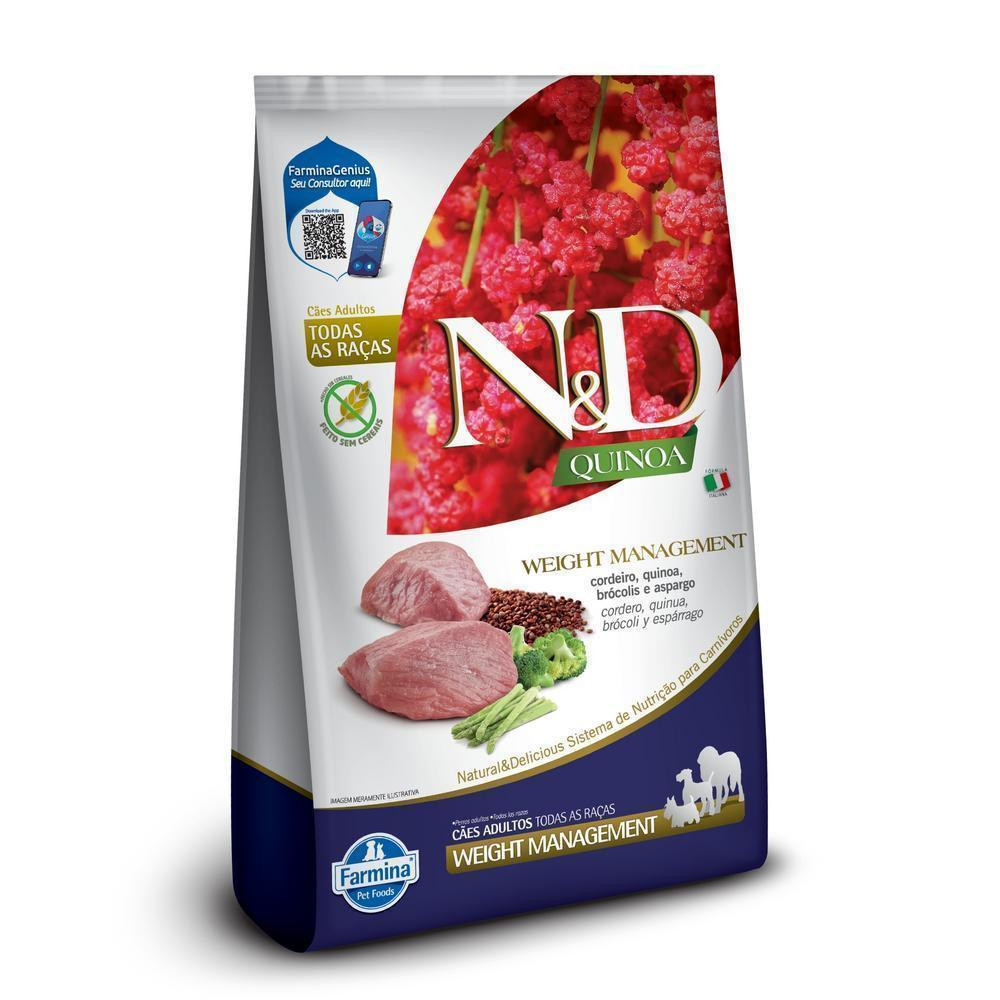 Ração NeD Quinoa Controle de Peso para Cães Adultos Sabor Cordeiro 10,1Kg