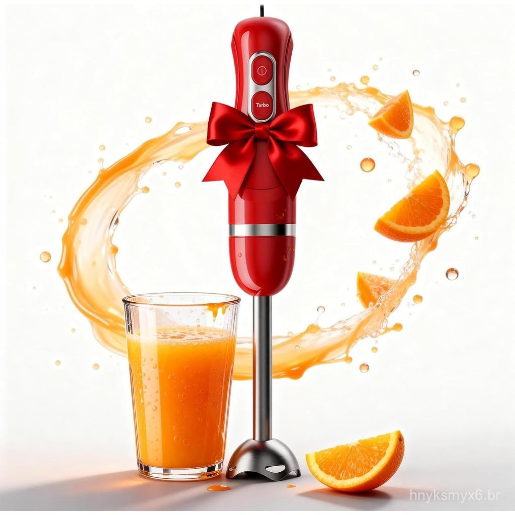 Liquidificador de Imersão Portátil, Liquidificador Elétrico com Fio, Mixer de Mão com 2 Velocidades de Mistura e Lâminas