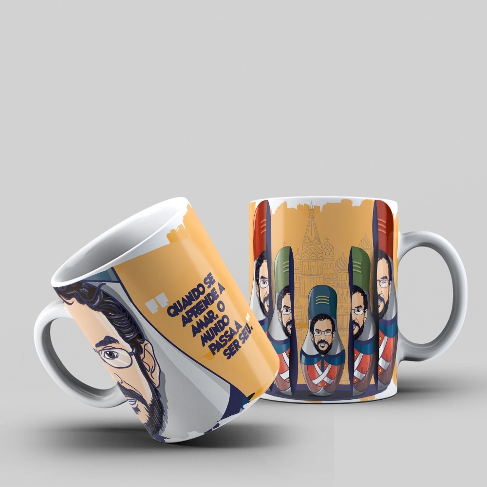 Caneca Personalizada Frase Reflexiva Boneca Russa Matrioska Poesia