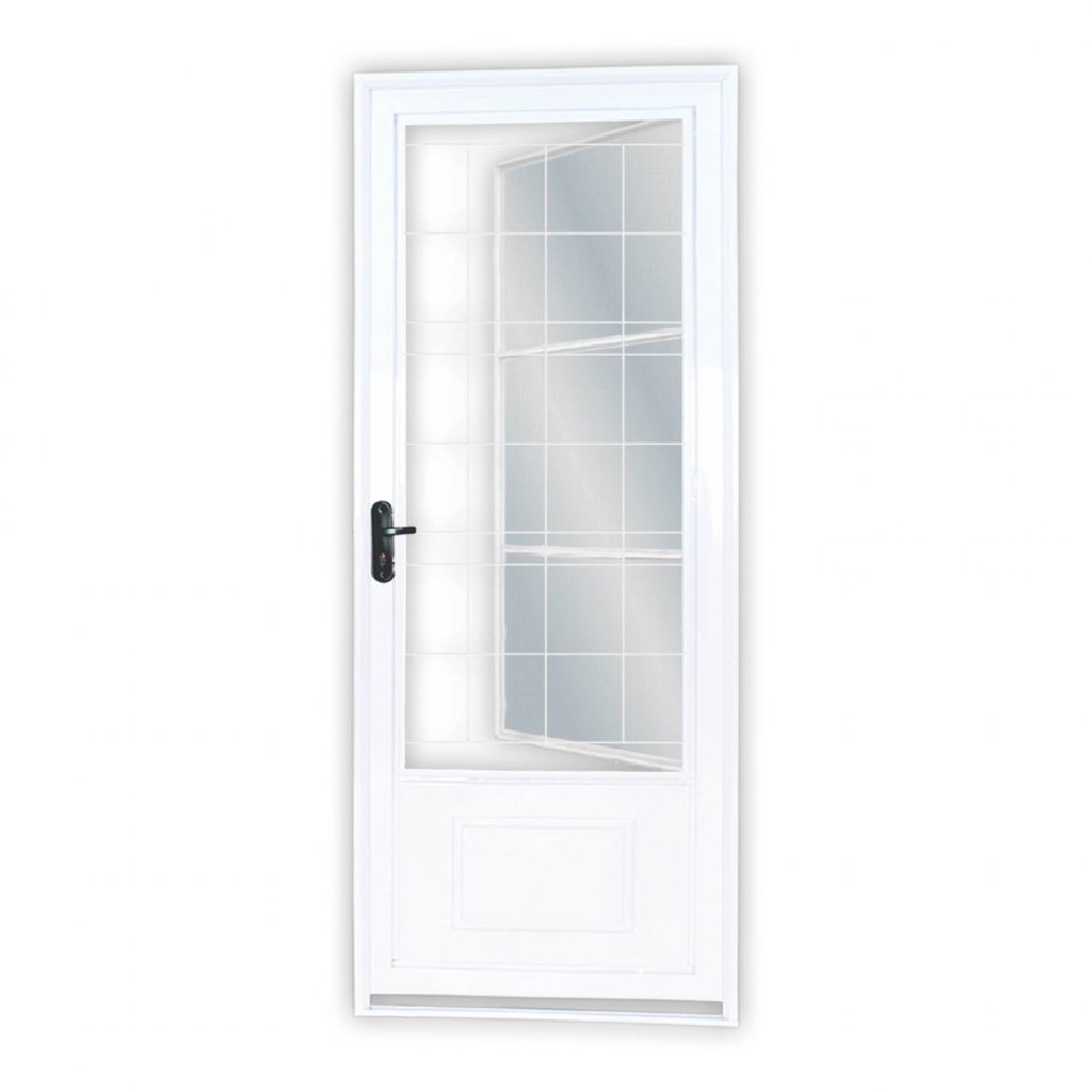 Porta de Aço Postigo 215x85cm com Grade Quadrada Minas Sul Mgm Abertura Esquerda Esquerda