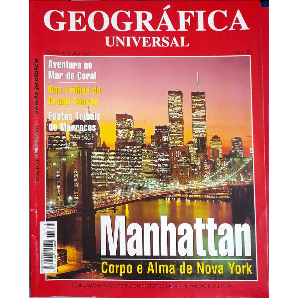 Revista Geográfica Universal nª 271 Agosto 1997  Manhattan de Bloch 7992580