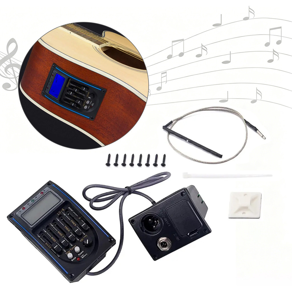 Captador De Guitarra LC-5 EQ Captador De 5 Bandas Violão Folk Clássico Captador Universal Equalizador