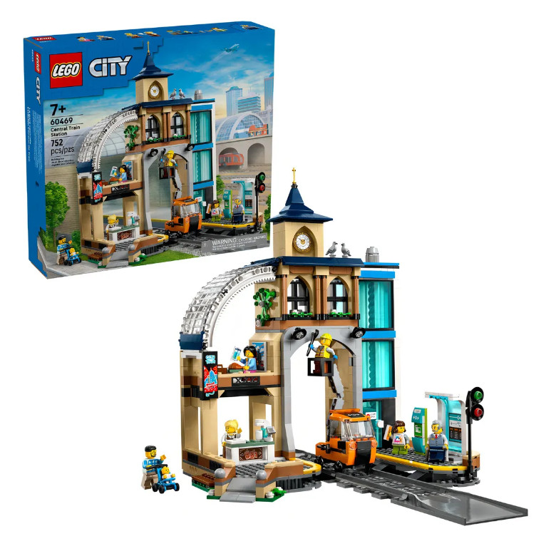 Lego City Estação Central De Trem Central 752 Peças - 60469