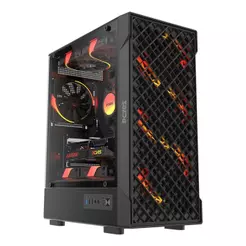 Gabinete Gamer Mid Tower com Vidro Lateral Preto Pcyes Velyr Black Vulcan - Gvlybv