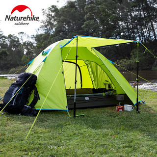 Naturehike barraca de acampamento norueguês, camada dupla, acampamento ao ar livre, espessada, à prova de chuva, 3-4 pes
