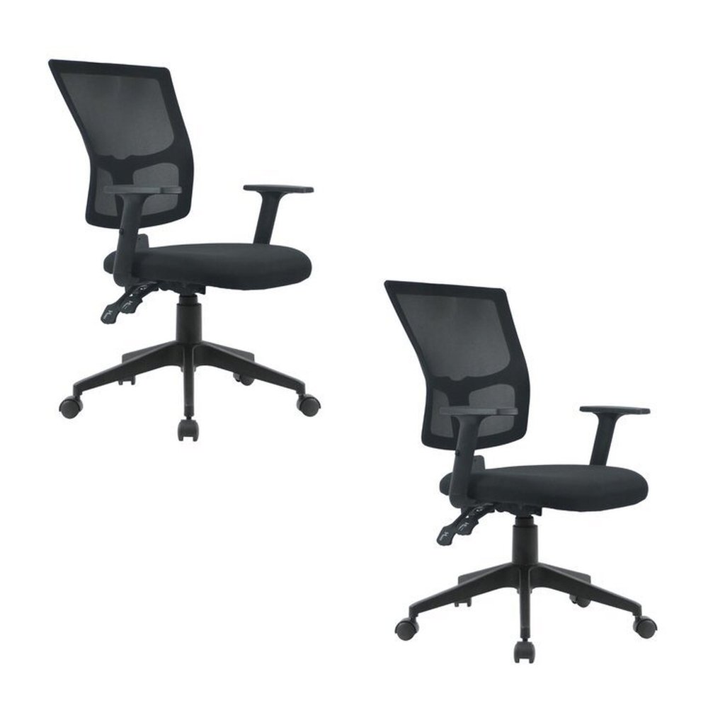 Kit 2 Cadeiras Escritório Diretor Ergonômica NR17 Tela Mesh Londres Cadeira Diretor