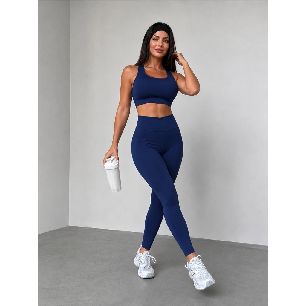 Conjunto Fitness Roupa de Academia Feminina Top e Calça Suplex Premium Zero — imagem 1