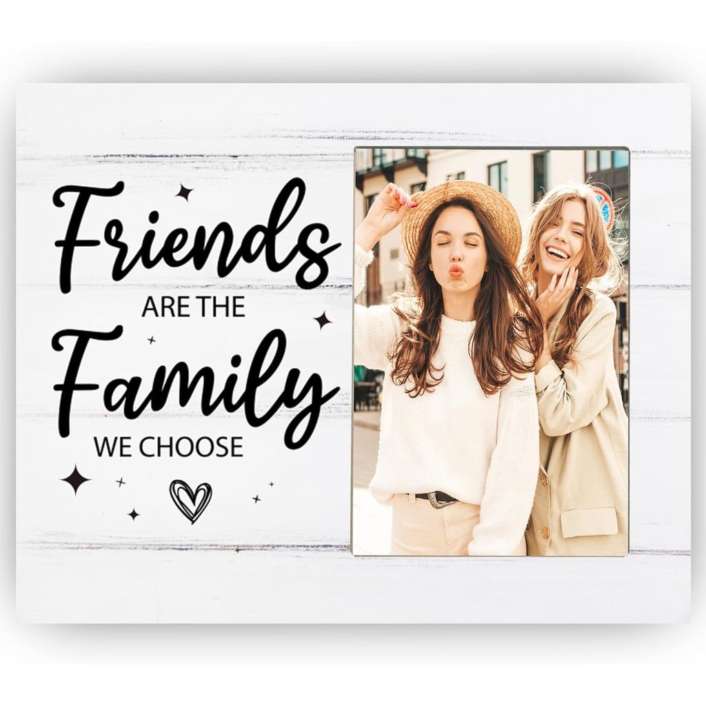 Amigos são a Família que Escolhemos - Porta-retratos, Presente de Amizade para Melhor Amigo, Presente para Família - Mol