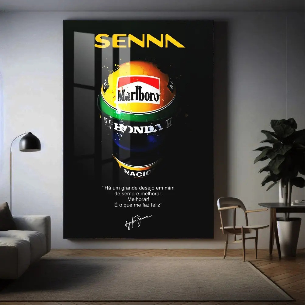 Quadro Decorativo Ayrton Senna 110x80cm