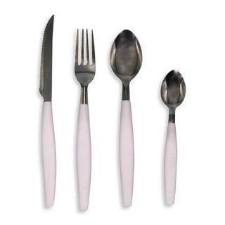 Kit Talheres Completo 25 Pecas Aco Inox Branco Elegante Resistente Duravel