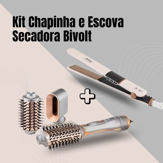 Kit Escova Secadora PES19SG 1300w e Prancha Chapinha PPR10 Rose Bivolt Philco