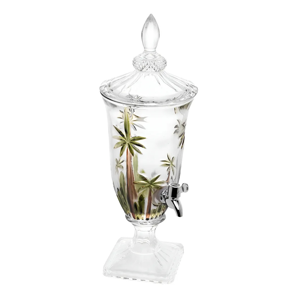 Suqueira de Cristal Palm Tree Handpaint 2 Litros - Wolff