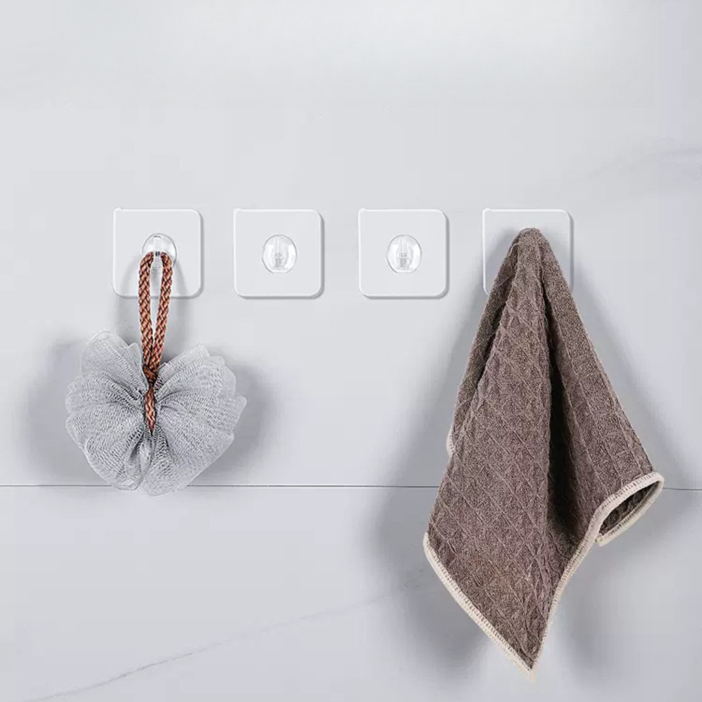 Ganchos Adesivos Transparentes – Forte Fixação, Sem Furo, Impermeáveis–Ideal para Cozinha e Banheiro — imagem 2 de 2