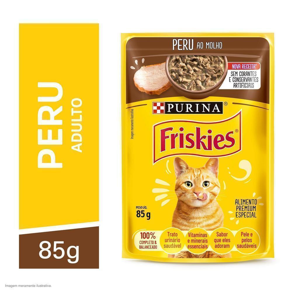Ração Úmida Gatos Adultos Friskies Peru 85g
