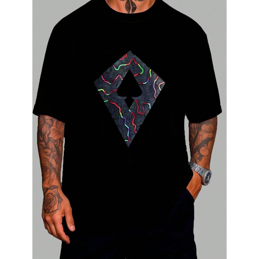 Camiseta Estampada  MCD Espadas Neon - Camisa 100% Algodão Unissex Macia Qualidade Premium - Envio Rapido