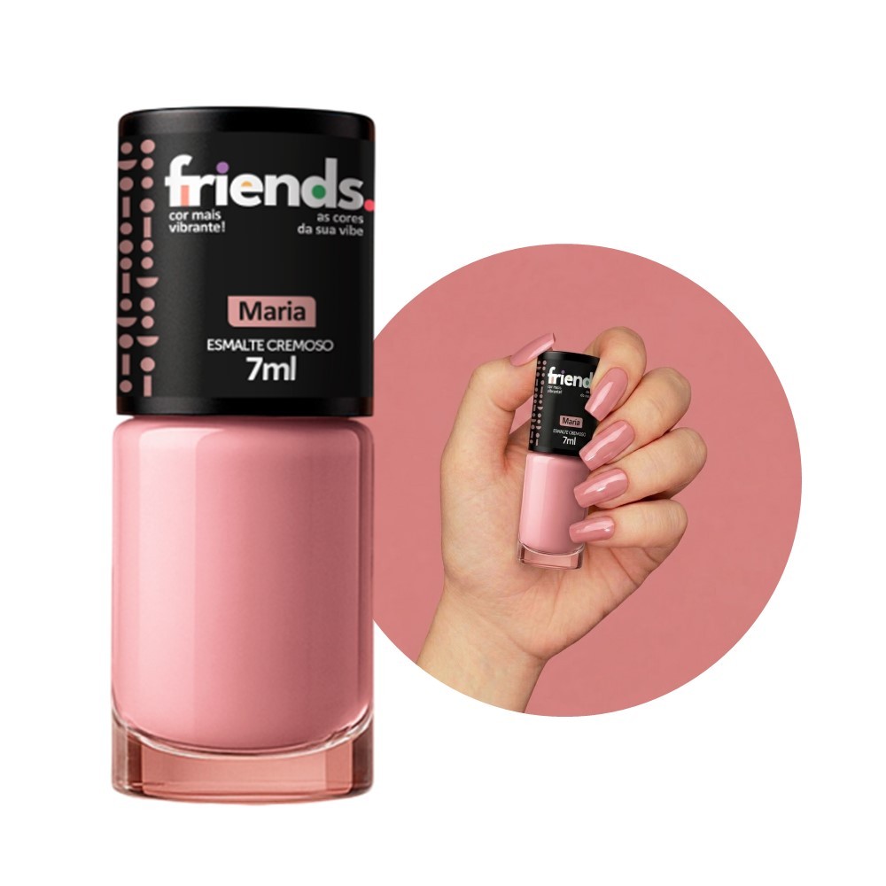 Esmalte Cremoso Nude Maria Friends 7ml Cor Vibrante
