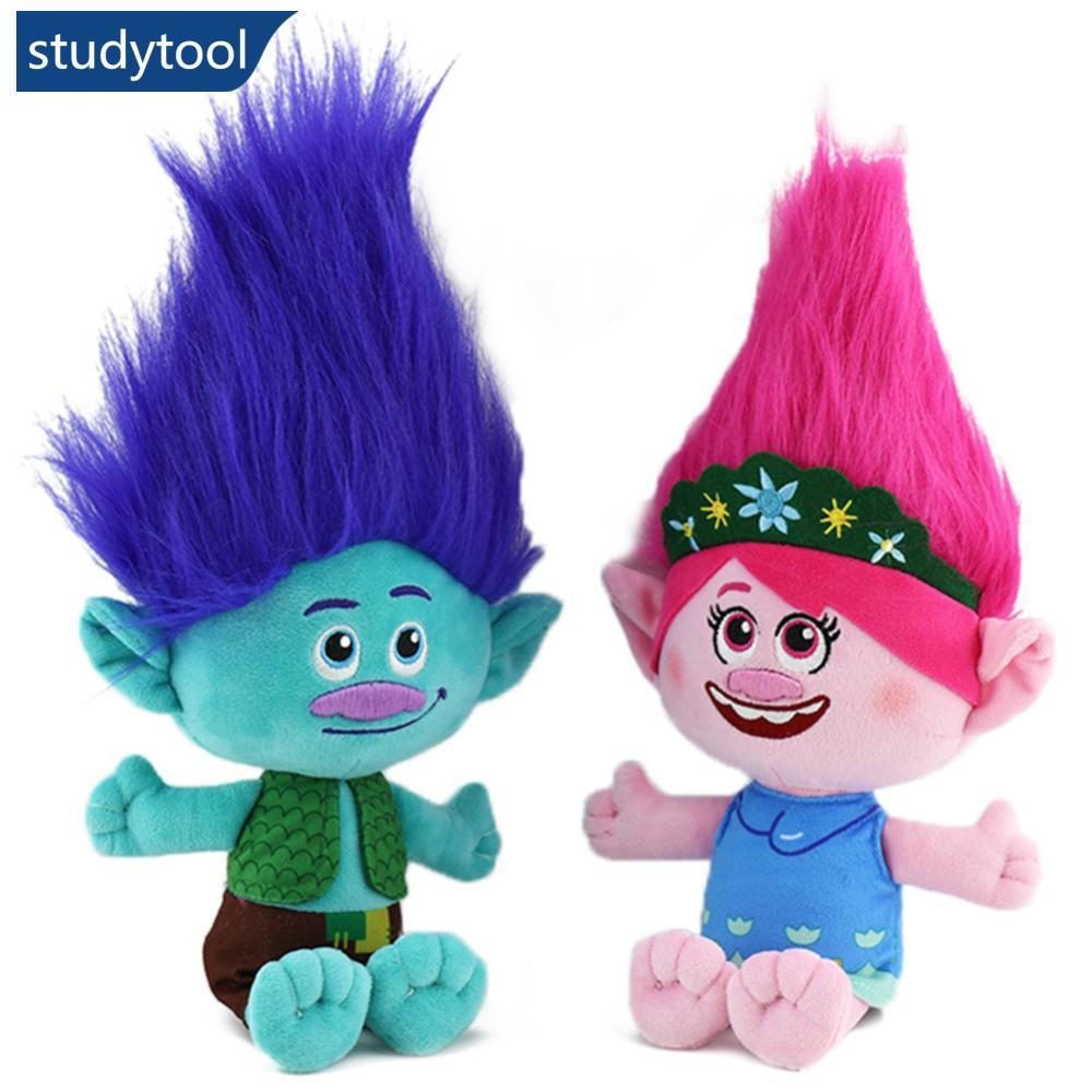 STUDYTOOL Travesseiro de Boneca Kawaii de Trolls de Desenho Animado, Decoração de Sofá de Filme, Brinquedo de Coração Fe