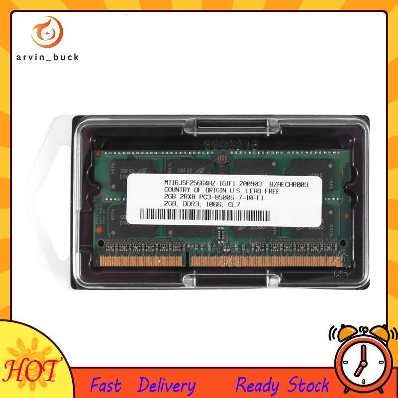 Memória RAM 2RX8 PC3-8500S 1066MHz 204Pin 1.5V Notebook