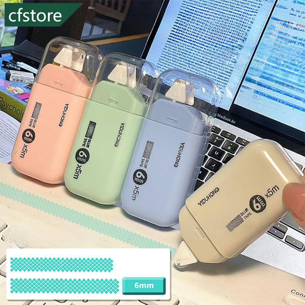 CFSTORE 4 Pçs/Set Morandi Cores Dot Glue Runner Cola Apagável Sem Costura Fita Dupla Face Manual Suprimentos Estudantes