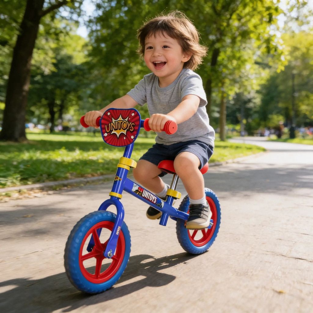 Bicicleta De Equilíbrio Infantil Balance Bike Aro 12 Azul Treino Sem Pedal Primeiros Passos Menino Educativa Resistente