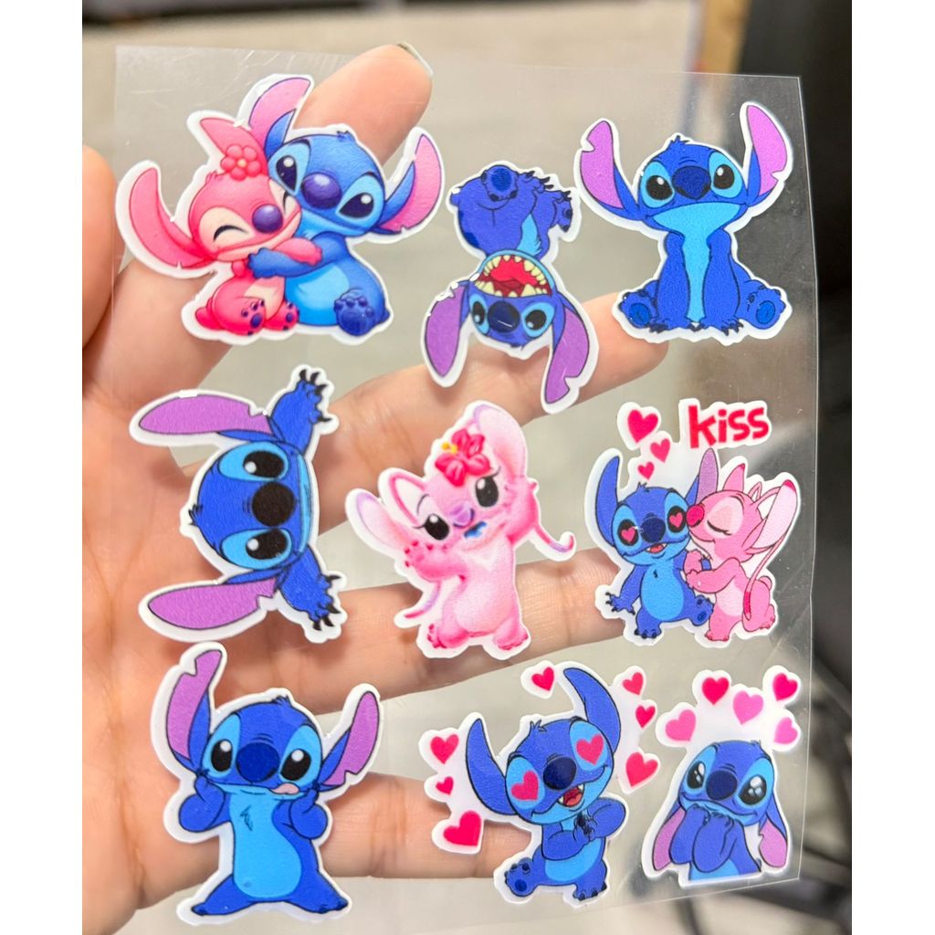 Cartela Adesivo Resinado Stich - Stickers Resinado:STITCH