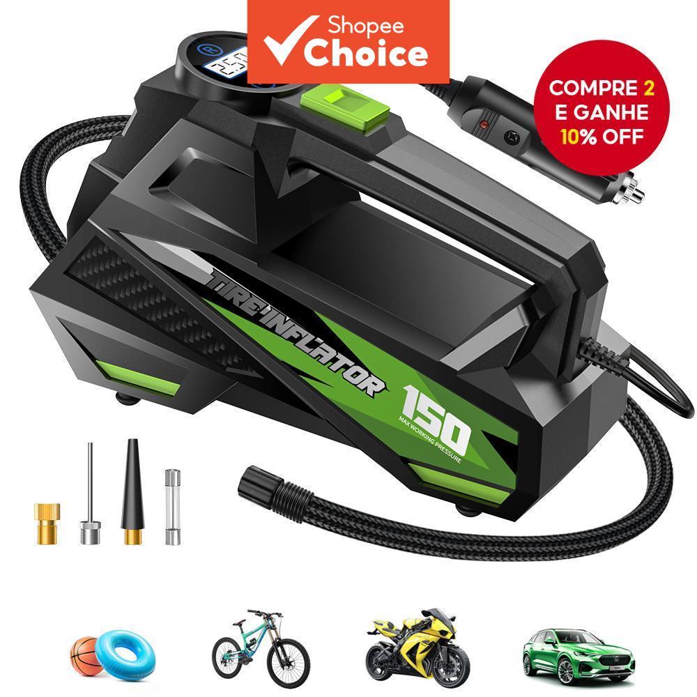 Compressor De Ar Portátil Para Carro , Bomba De Pneu Sem Fio Motocicleta , Bicicleta E Bola (1 Peça)