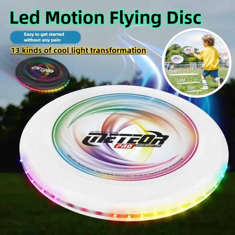 Led Colorido Disco Voador Ao Ar Livre Lazer Brinquedos Portátil Jogo Competições Esporte Luminoso Praia
