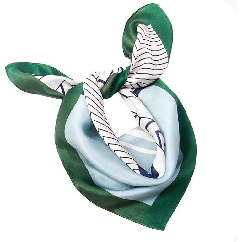 MEISEE Lenço de Seda de Amora Feminino, Lenço Quadrado Pequeno 53,34 cm x 53,34 cm, Respirável e Leve, Lenço de Cabeça