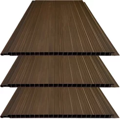 Kit 30m² Forro de PVC 10MMX20CMX3M Marrom/Mogno Bariri Mogno