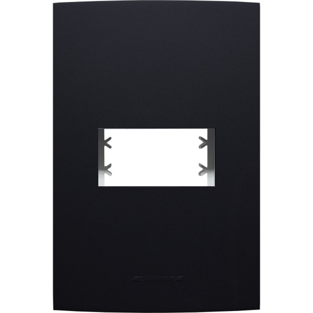 Placa 4X2 com Suporte Para 1 Módulo Inova Pro Class Alumbra Preto Ébano