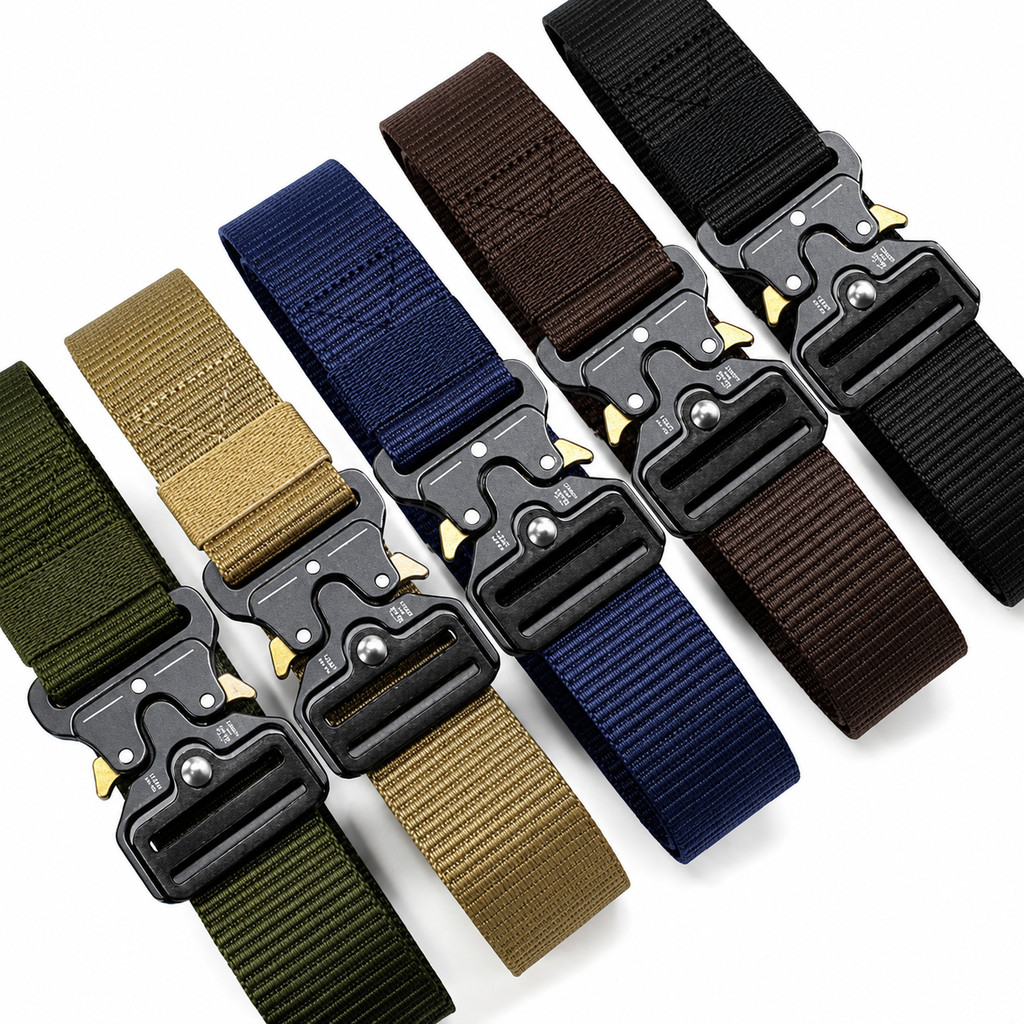 Cinto Tático Militar Nylon Fivela Automática Metal Ajustável Resistente Uso Diário