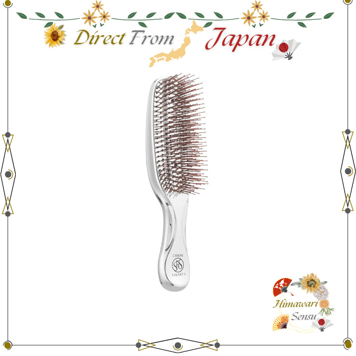 S.HEART.S Scalp Brush Chrome Anti Static Hair Brush with Beauty Book【 Direct from Japan 】