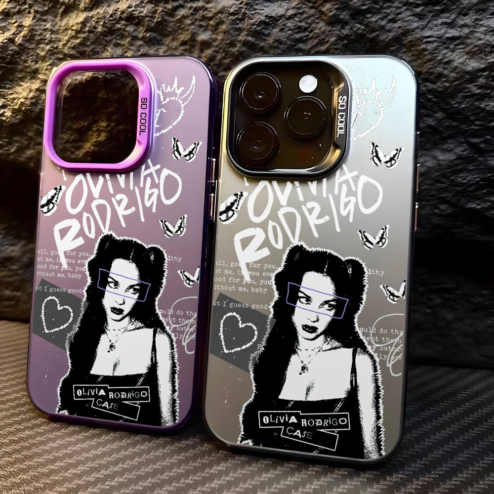 Cantor Pop Olivia Rodrigo Capa Para Apple iPhone 17 Air 16 16e 15 14 13 12 Mini 11 Pro Max X XR XSMAX 8 7 Plus Dura Prat
