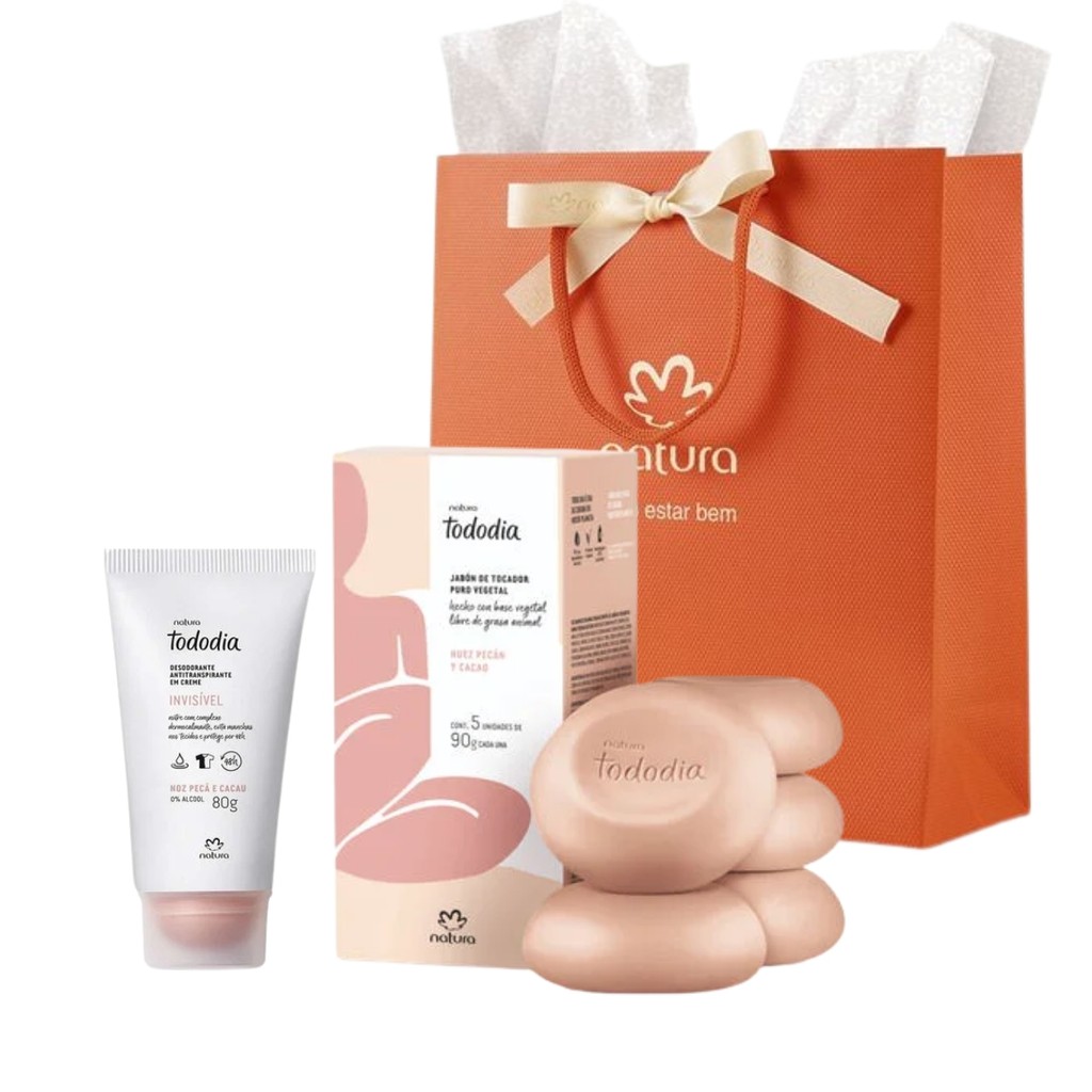 Kit Mães Noz Pecã e Cacau Sabonete + Desodorante Creme - Natura