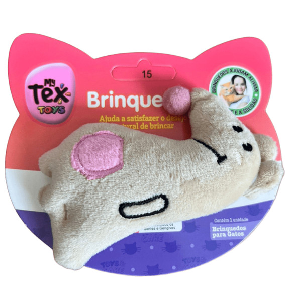 Urso de Pelucia Mini Zoo para Pet com catnip