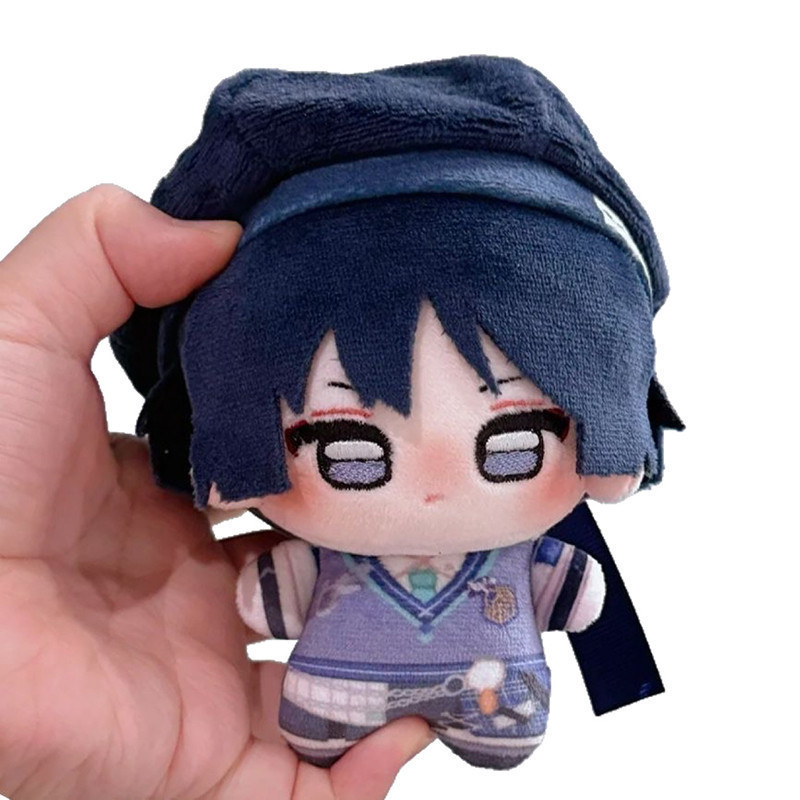 Brinquedo de pelúcia de algodão de 10cm do Scaramouche de Genshin Impact, estampado com um padrão de meteoro, um brinque