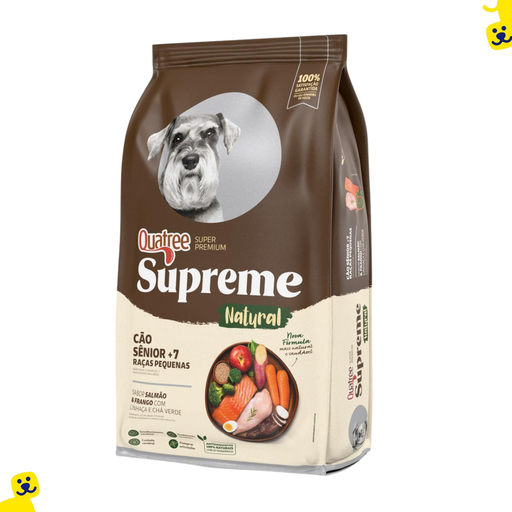 Quatree Supreme para Cães Sênior Pequeno Salmão Frango 2,5kg